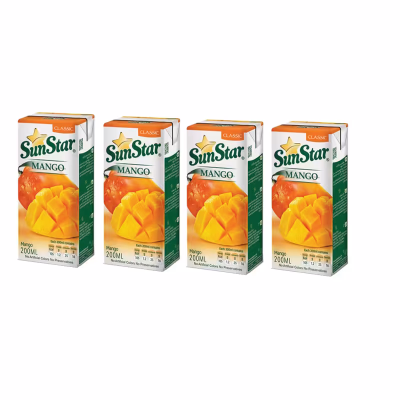 آبمیوه انبه سان استار - 0.2 لیتر  بسته 4 عددی