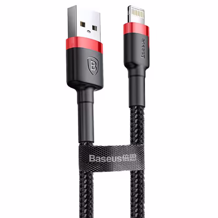 کابل کنفی آیفونی Baseus Cafule CATKLF-B 2.4A 1m