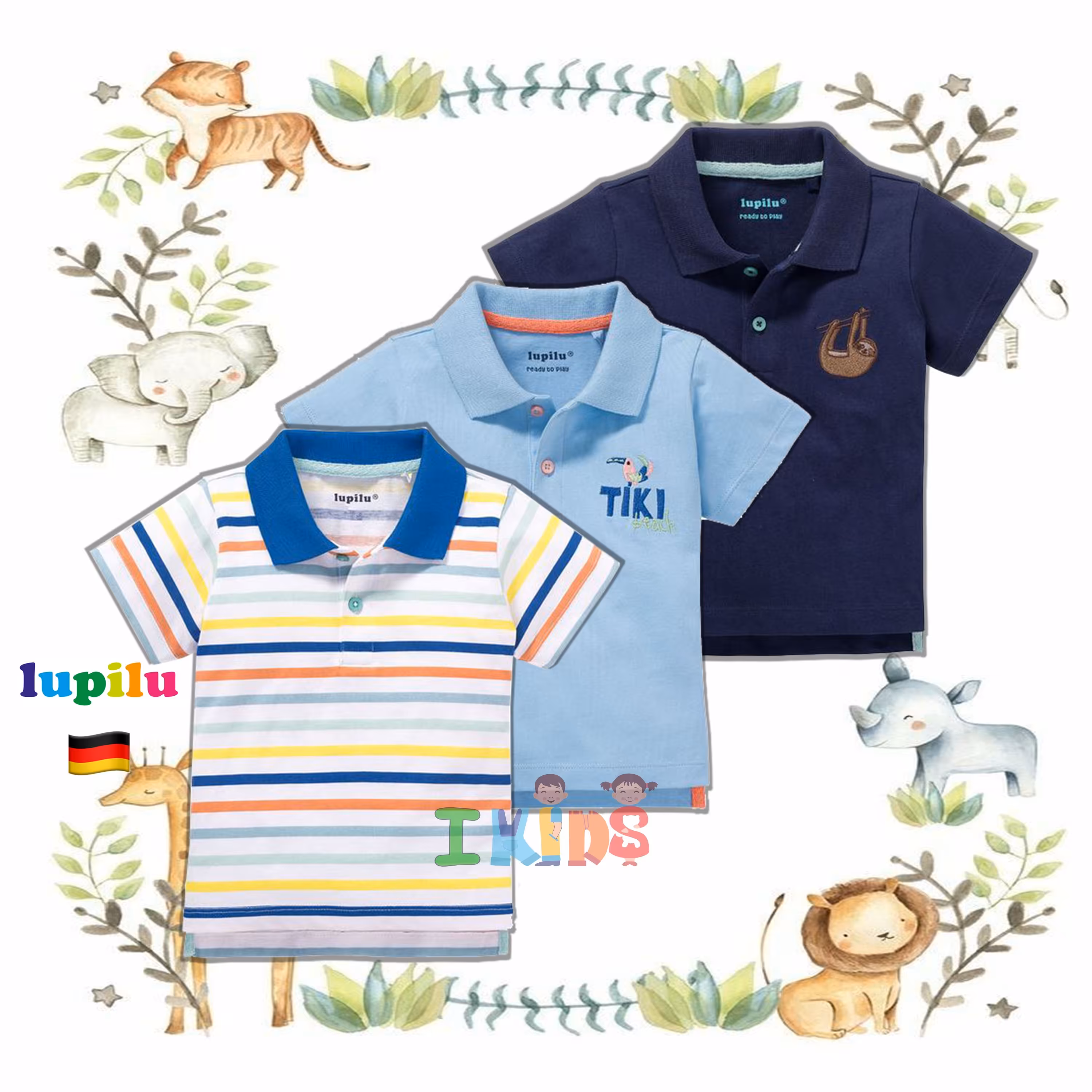 پک سه عددی تی شرت پسرانه لوپیلو - lupilu