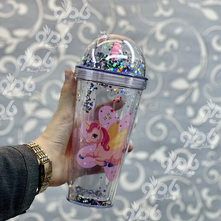 ماگ اسموتی چراغدار یونیکورن شفاف