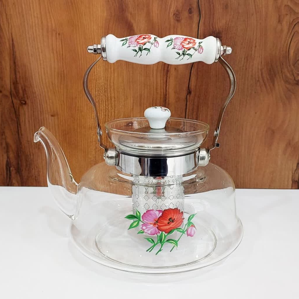 قوری پیرکس دسته سرامیک 1400 میلی لیتر کد 020