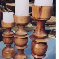 پایه شمع چوبی ارتفاع 25 سانتی متر