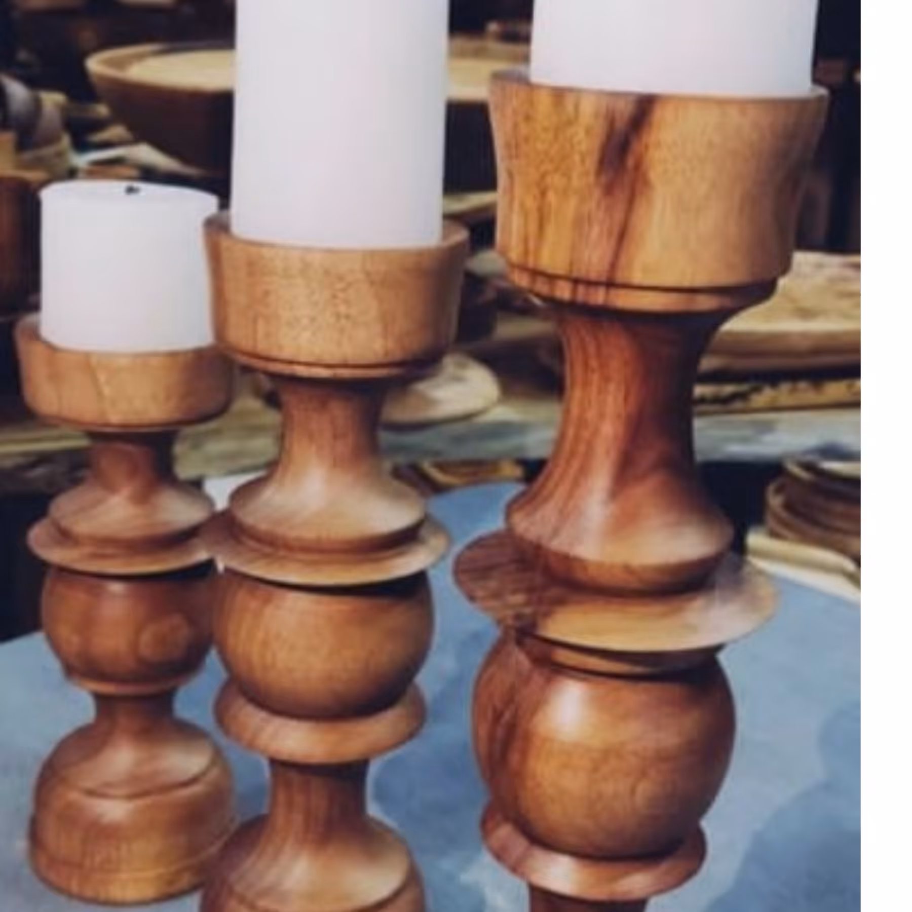 پایه شمع چوبی ارتفاع 25 سانتی متر