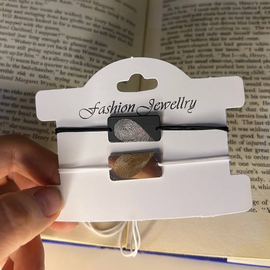 ست دستبند بافت اثر انگشت 