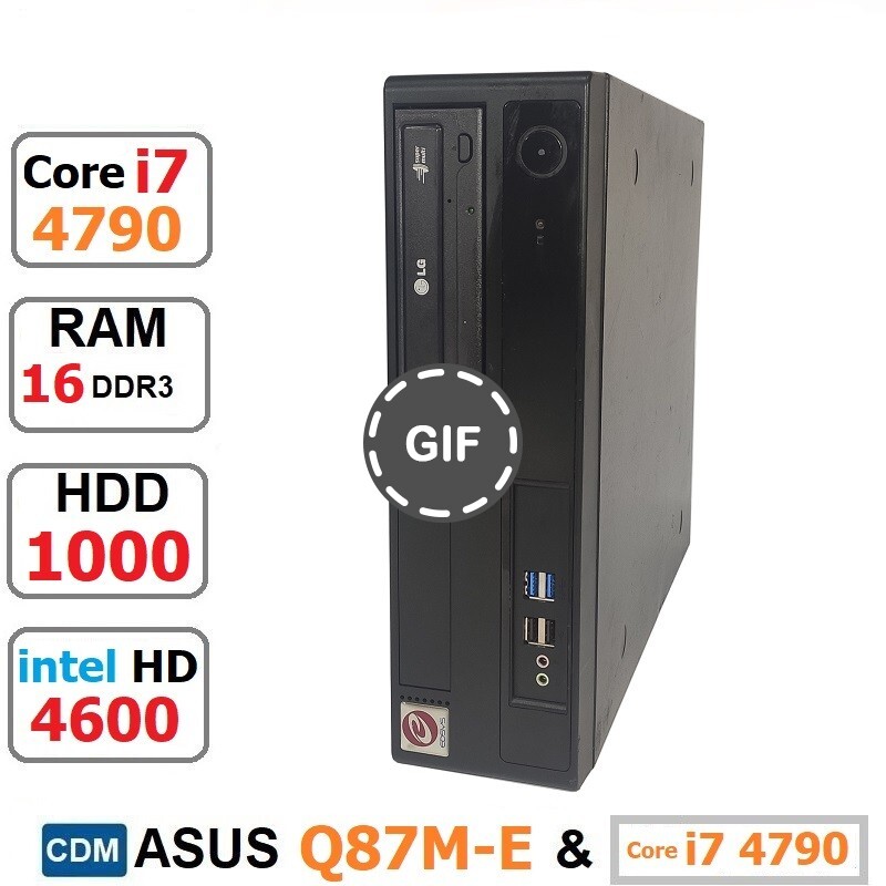 مینی کیس CDM ASUS Q87M-E Core i7 4790 رم16