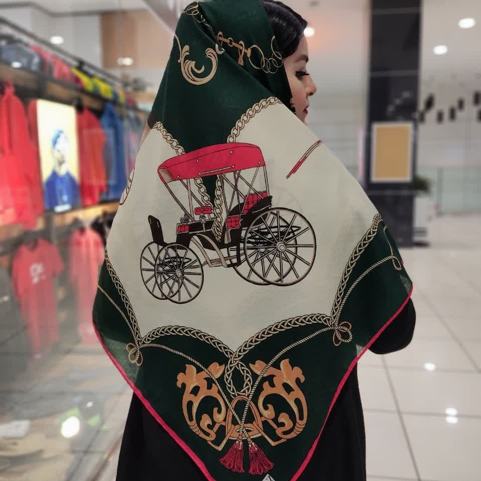 روسری قواره بزرگ سوپر نخ درجه یک طرح سلطنتی