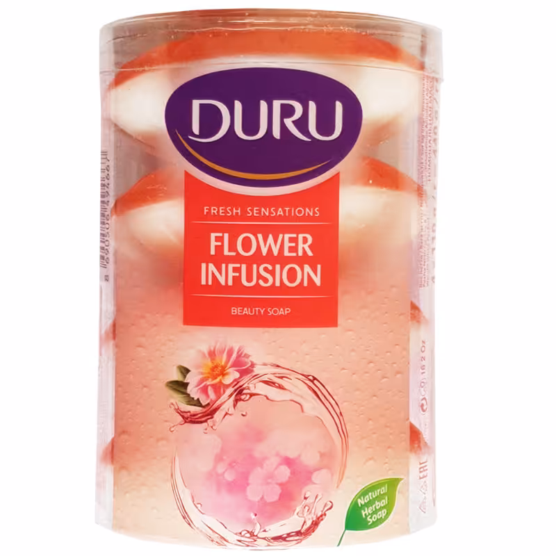 صابون شستشو دورو مدل Flower Infusion وزن 110 گرم بسته 4 عددی