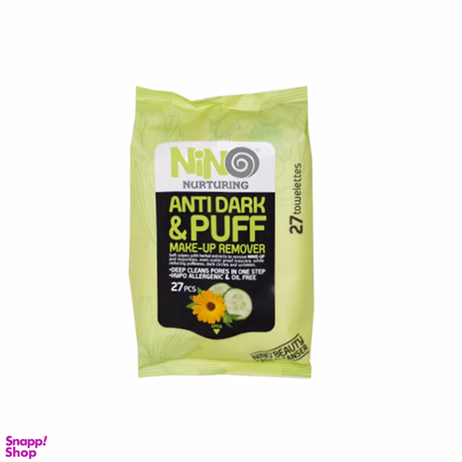 دستمال مرطوب نینو (Nino) لایه بردار بسته 27 عددی