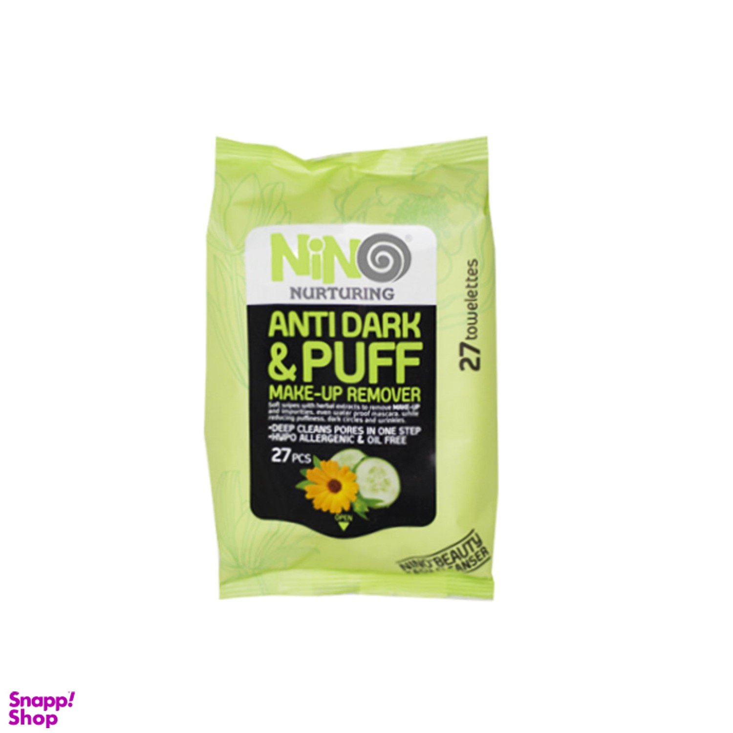 دستمال مرطوب نینو (Nino) لایه بردار بسته 27 عددی