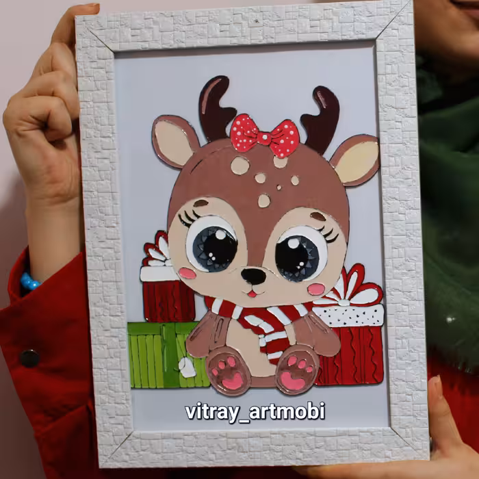 ویترای گوزن کوچولو به همراه قاب 3 سانتی و کاملا ضد آب