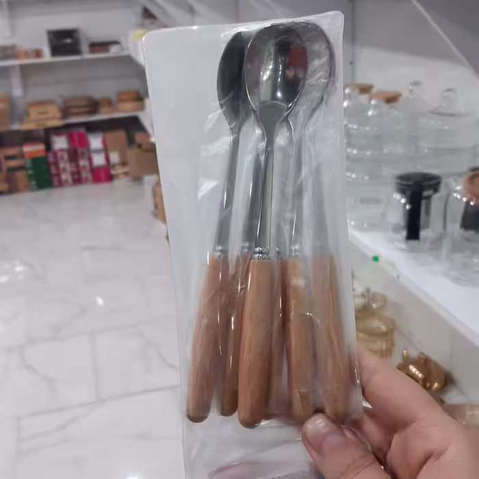 قاشق شربت خوری دسته بامبو