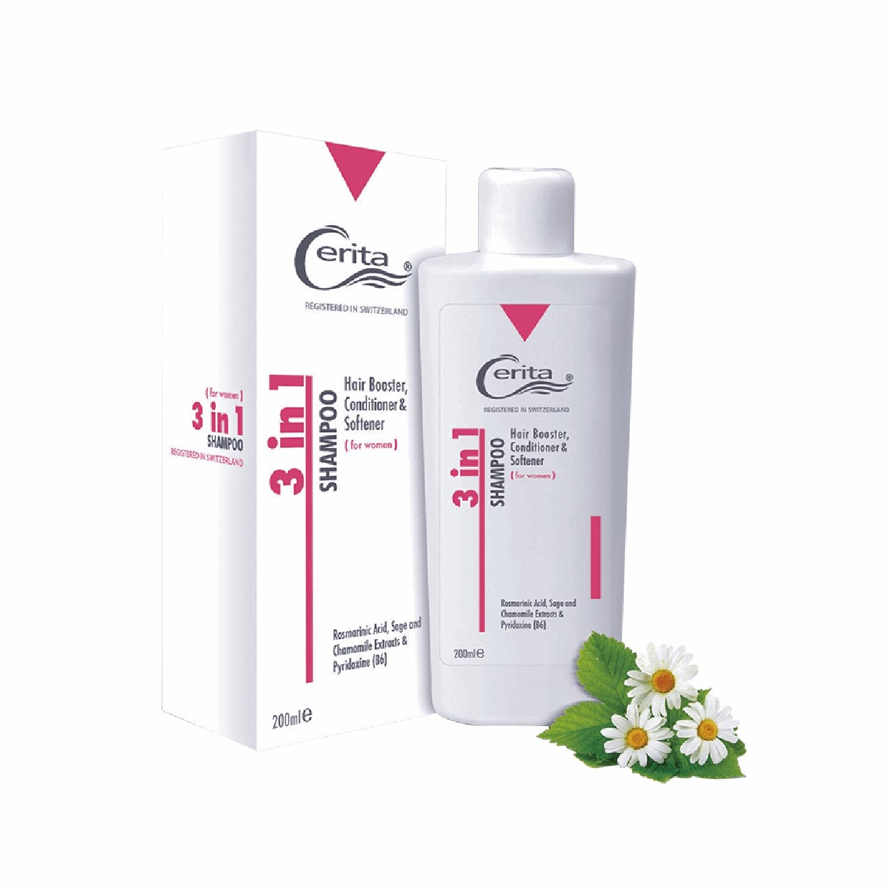 شامپو نرم کننده،حالت دهنده و  تقویت کننده سریتا مدل 3in1  حجم 200 میلی لیتر