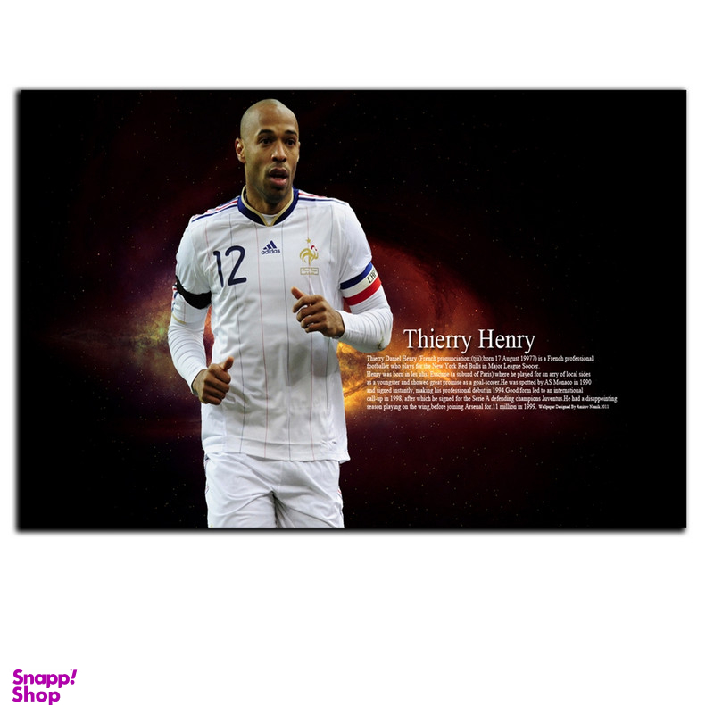 تابلو شاسی بکلیت طرح بازیکن تیم ملی فوتبال فرانسه تیری هانری مدل SH-S6870