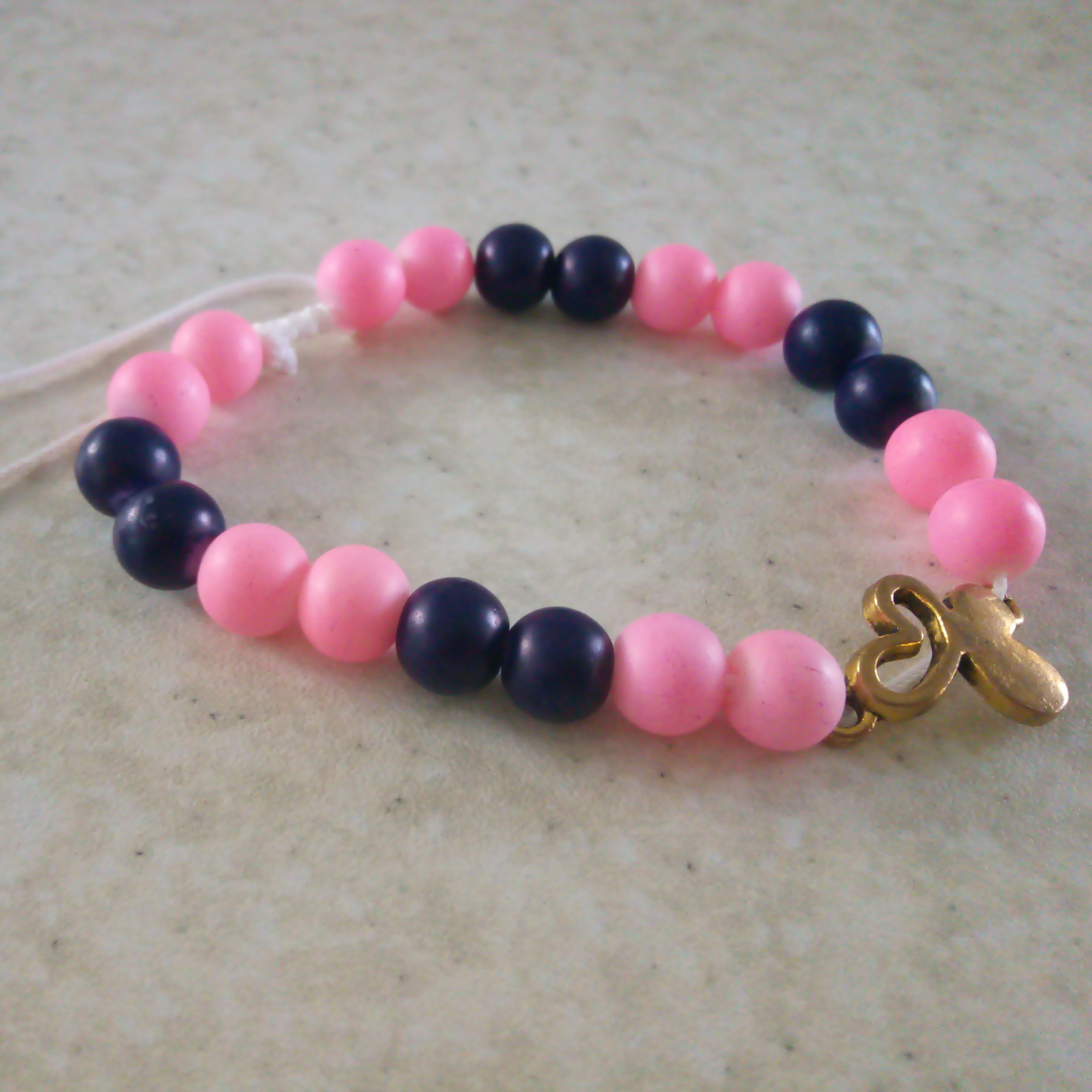 دستبند مهره سنگی،مات،کد2