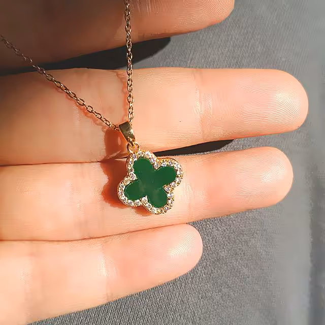 گردنبند ونکیلف دورو هر طرف یکرنگ استیل رنگ ثابت