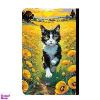 کلاسور طرح گربه و گل آفتابگردان کد 89