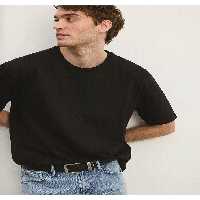 تی شرت مشکی مردانه سیاه یقه دوچرخه اساسی تناسب Mavi