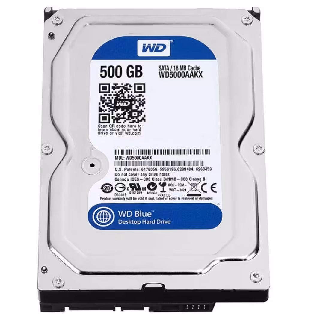 هارد اینترنال وسترن دیجیتال رنگ آبی ظرفیت 500گیگ