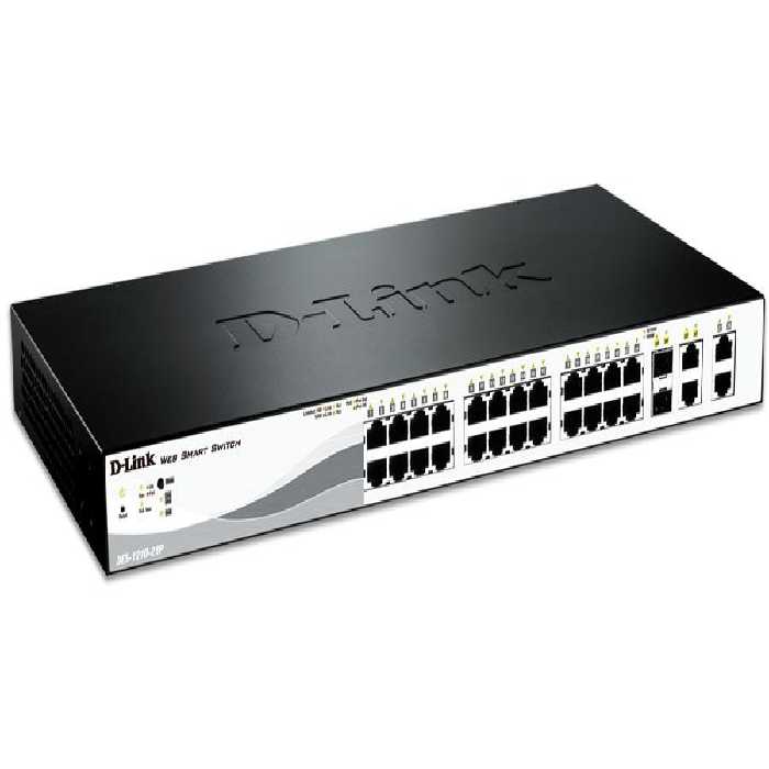 سوئیچ 28 پورت مدیریتی هوشمند دی لینک مدل دی ای اس 1210-28 پی