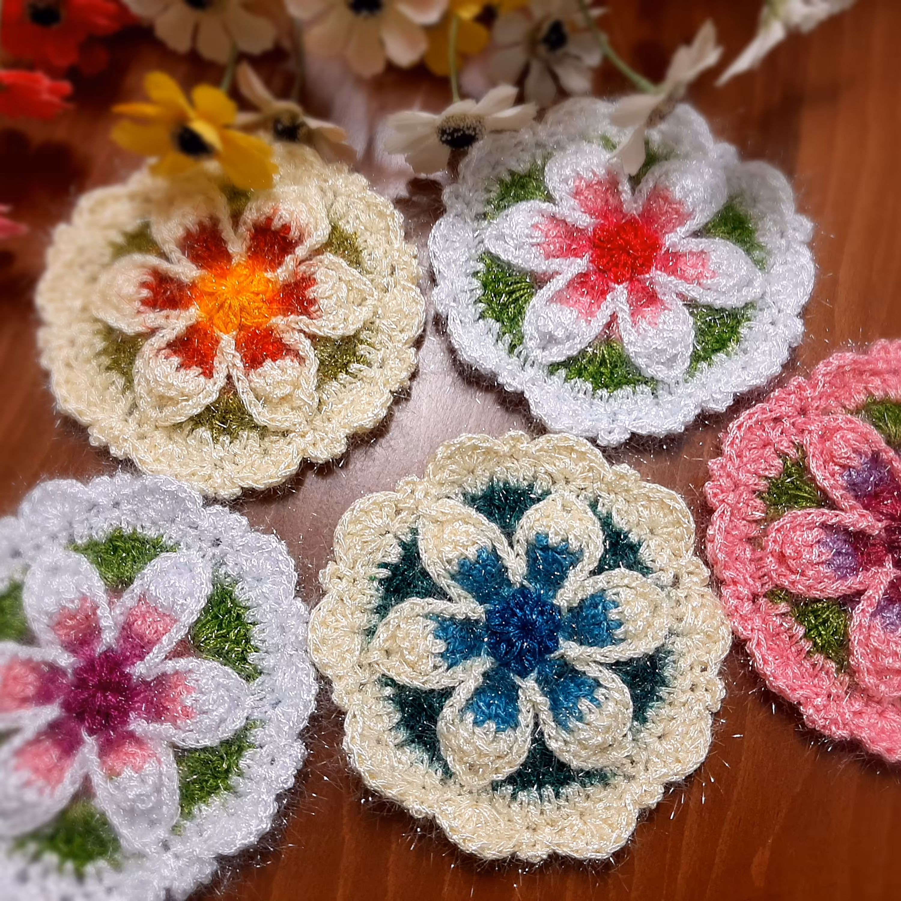 اسکاچ دوبعدی شیک و زیبا مدل گل