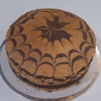 کیک عصرانه دو رنگ (زبرا) وزن 500 گرم