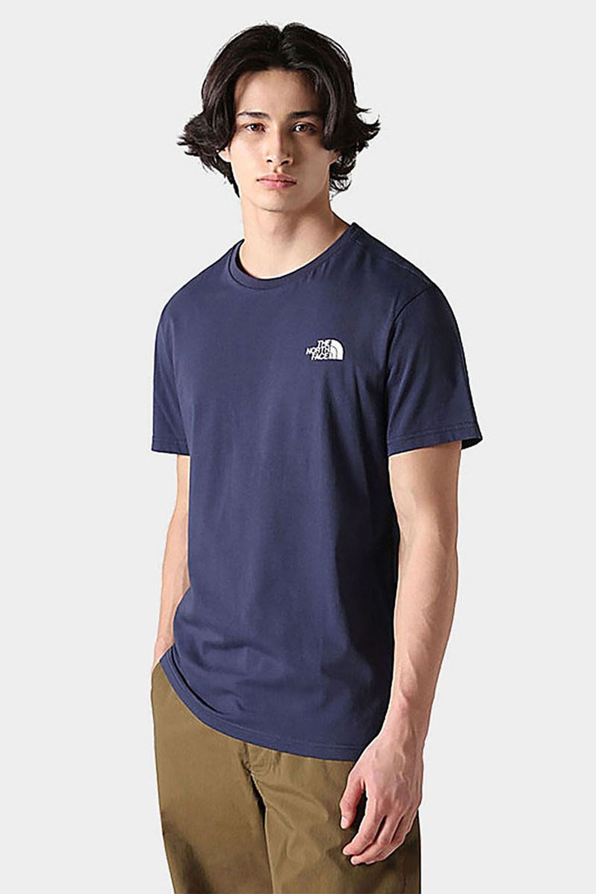 تی شرت آبی مردانه S s ساده گنبدی NF0A2TX58K21 The North Face