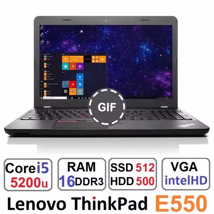 لپ تاپ لنوو Lenovo ThinkPad E550 Core i5 5200u وSSD 512