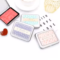 ست 12 عددی مهر جعبه فلزی طرح باله