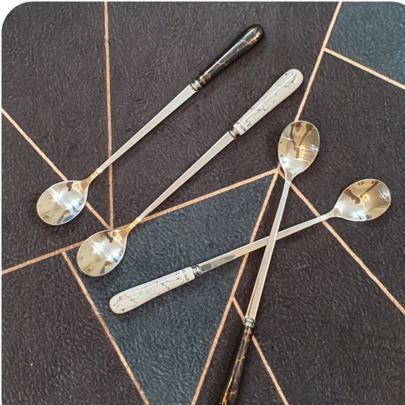 قاشق شربت خوری سرامیکی ماربل