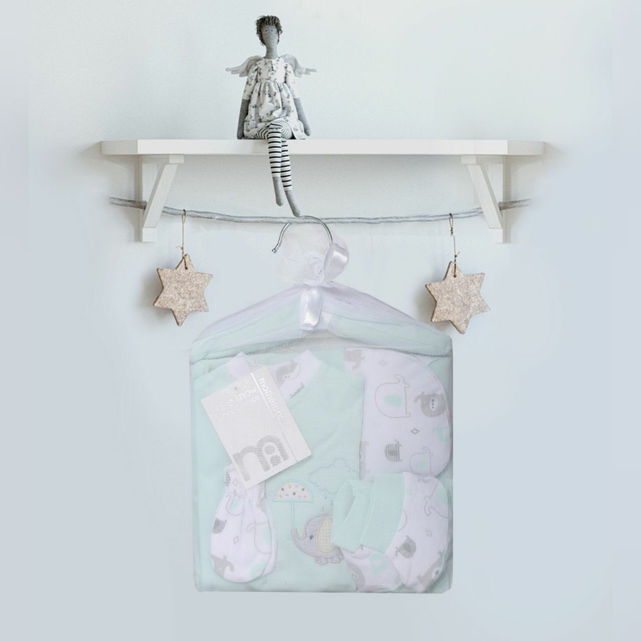 ست بیمارستانی نوزاد طرح فیل 7تیکه برند مادرکر mothercare