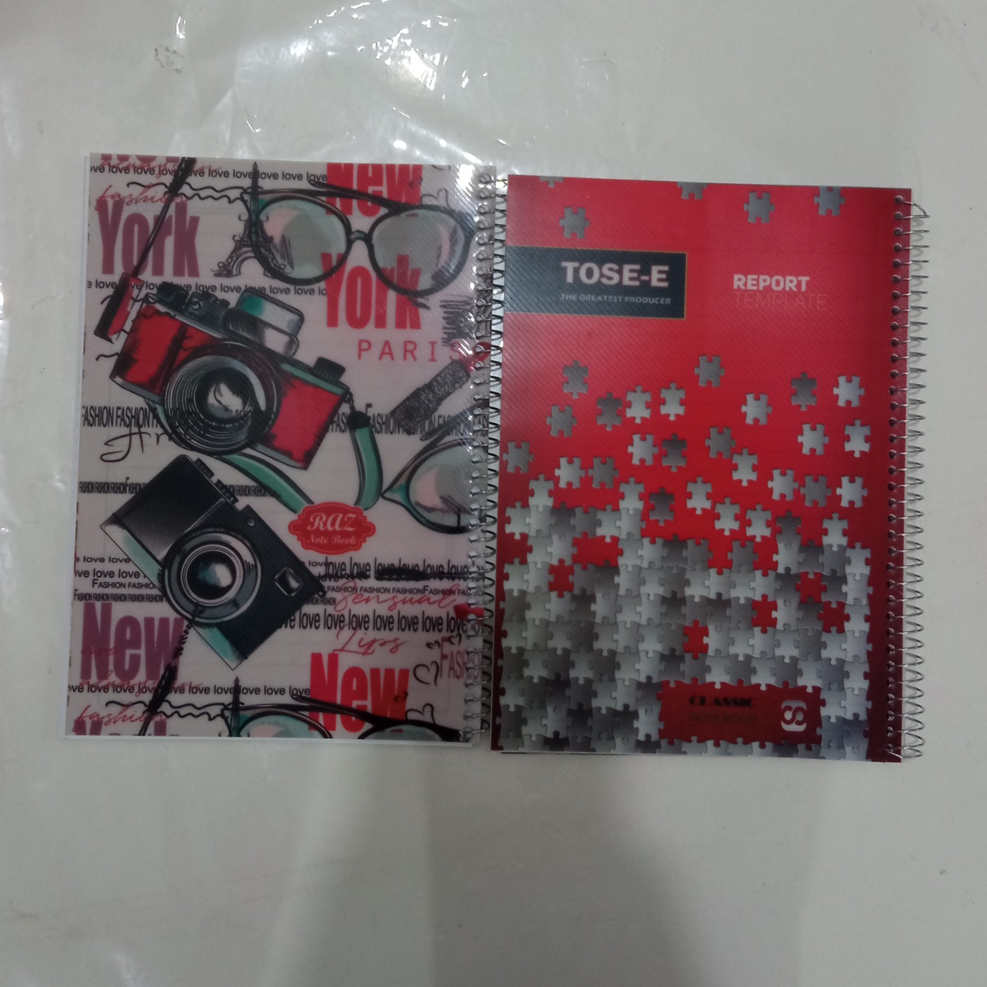 دو عدد دفتر سیمی خط دار 100برگ و60برگ