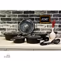 سرویس قابلمه 13 پارچه مونیخ مشکی یونیک کد 7634