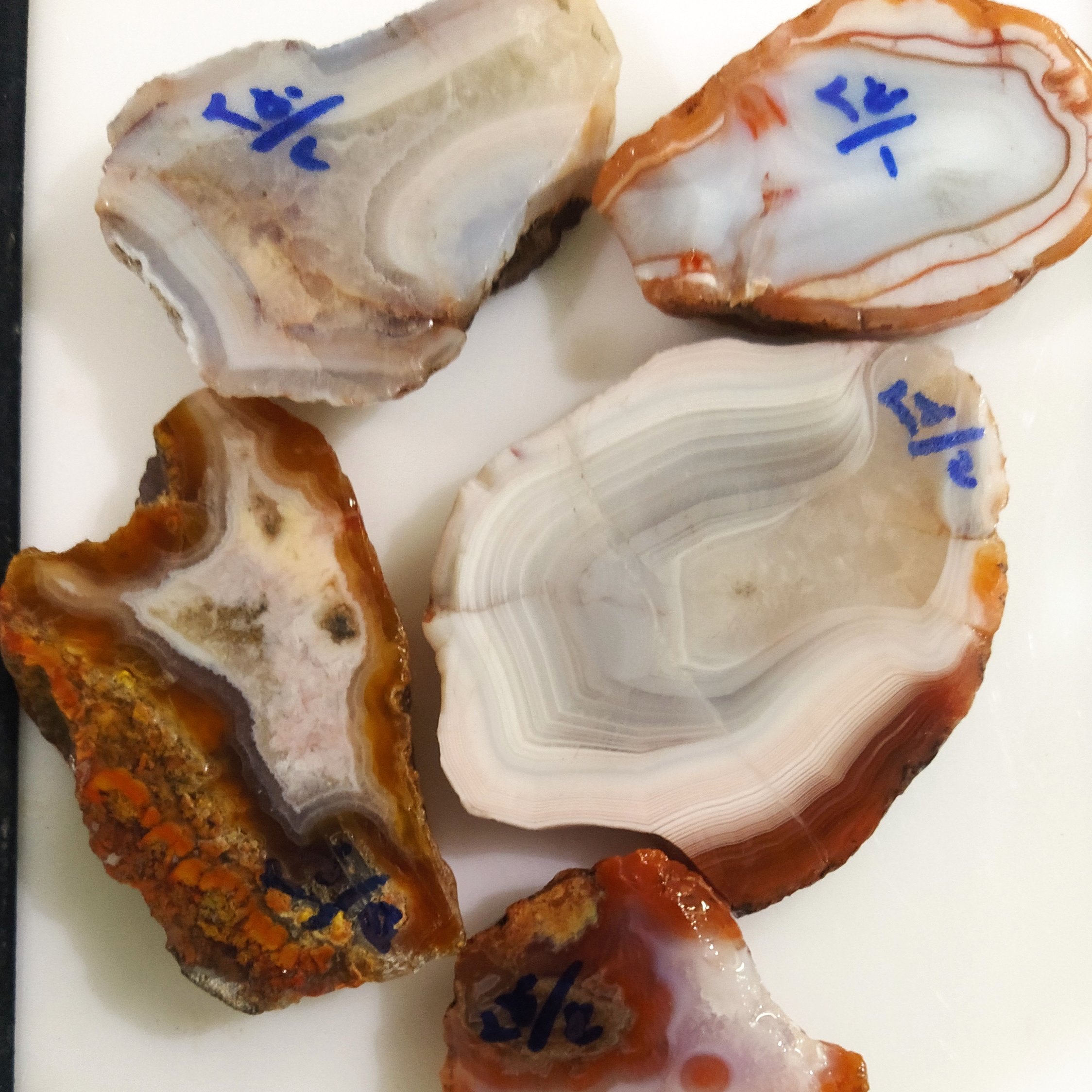 5قطعه اسلایس عقیق سلیمانی، 250گرم