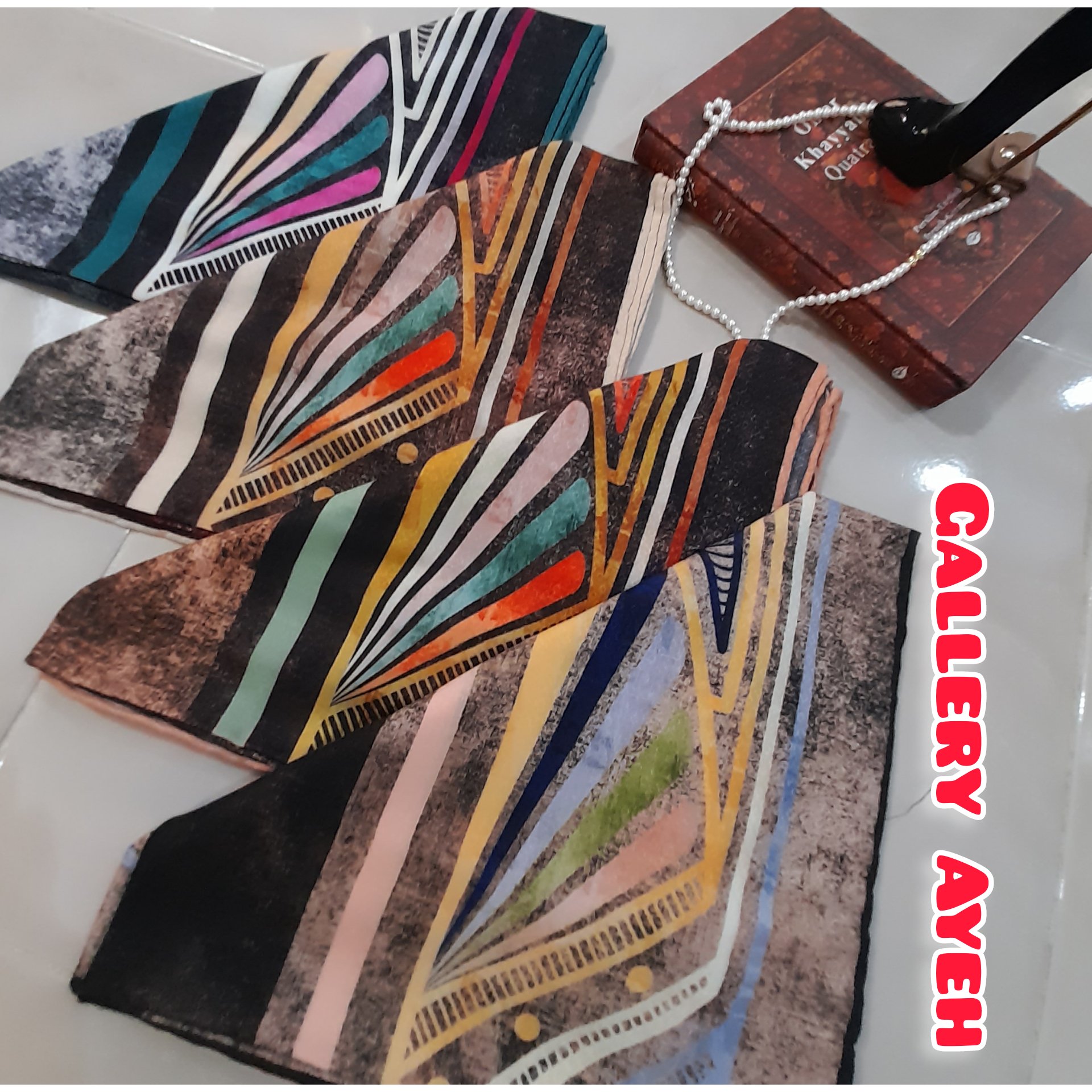 روسری نخی طرح میکس سنتی