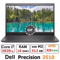 لپ تاپ Dell Precision 3510 core i7 6820HQ رم 16 گیگ