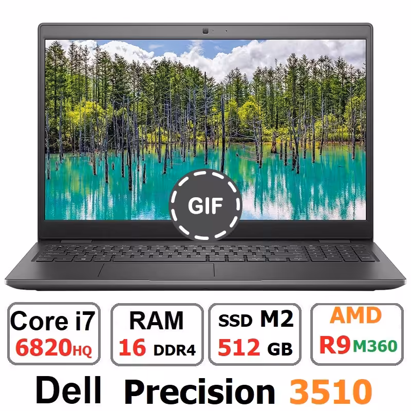 لپ تاپ Dell Precision 3510 core i7 6820HQ رم 16 گیگ