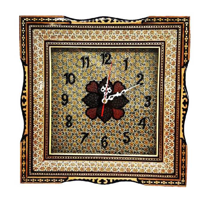 ساعت دیواری خاتم کاری سایز  35 سانت