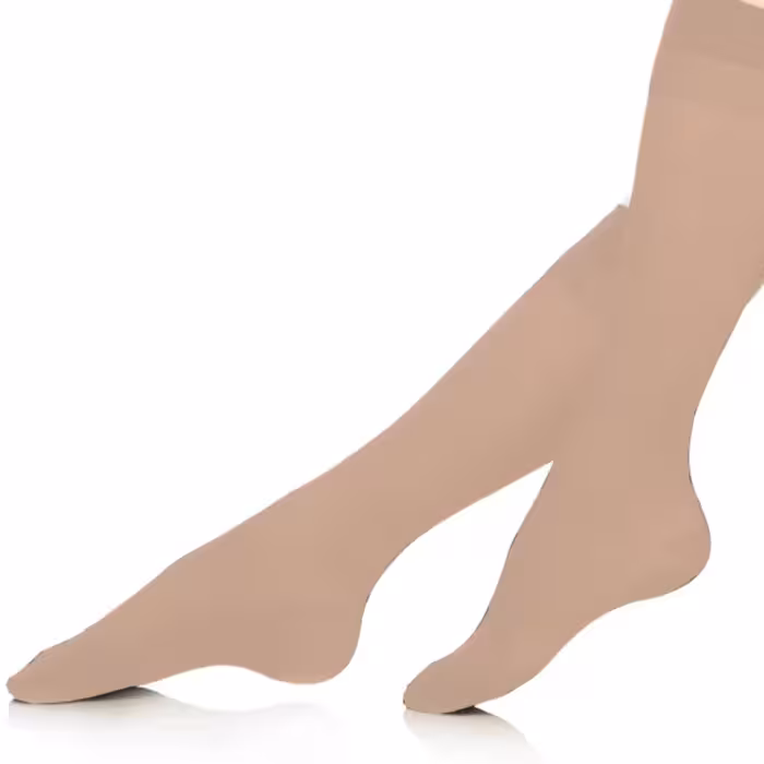 جوراب زیر زانو سه ربع نخ 40 رنگ کرم