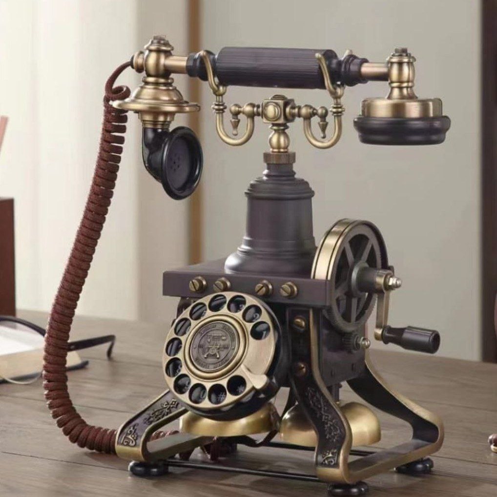 تلفن رومیزی کلاسیک با شماره گیر چرخشی کد 1892