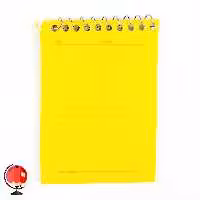 دفترچه یاذذاشت 50 برگ توان سیمی کوچک جلد طلقی زرد کد 2573 