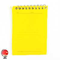 دفترچه یاذذاشت 50 برگ توان سیمی کوچک جلد طلقی زرد کد 2573 
