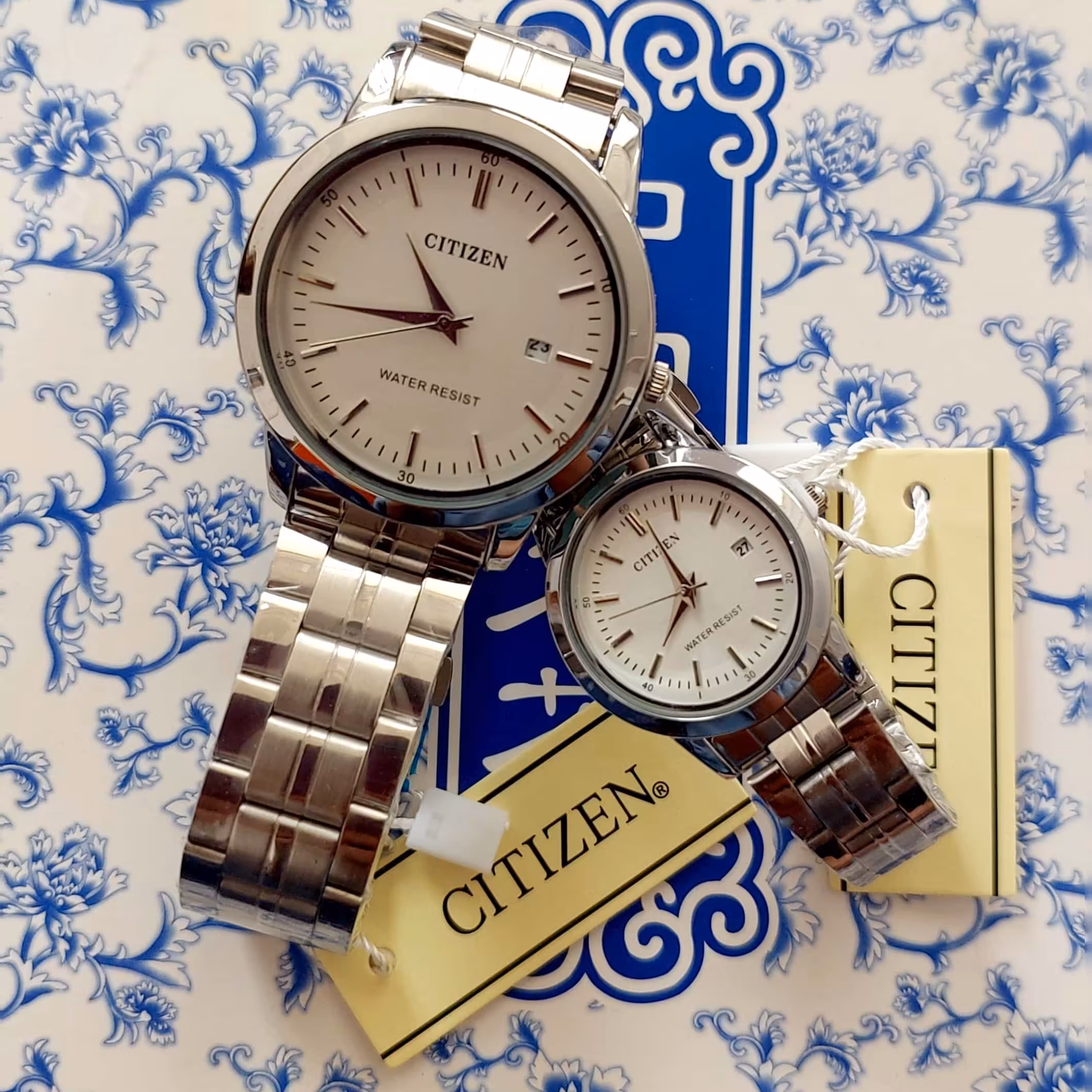 ساعت استیل ست زنانه و مردانه  نقره ای CITIZEN(High Copy)

