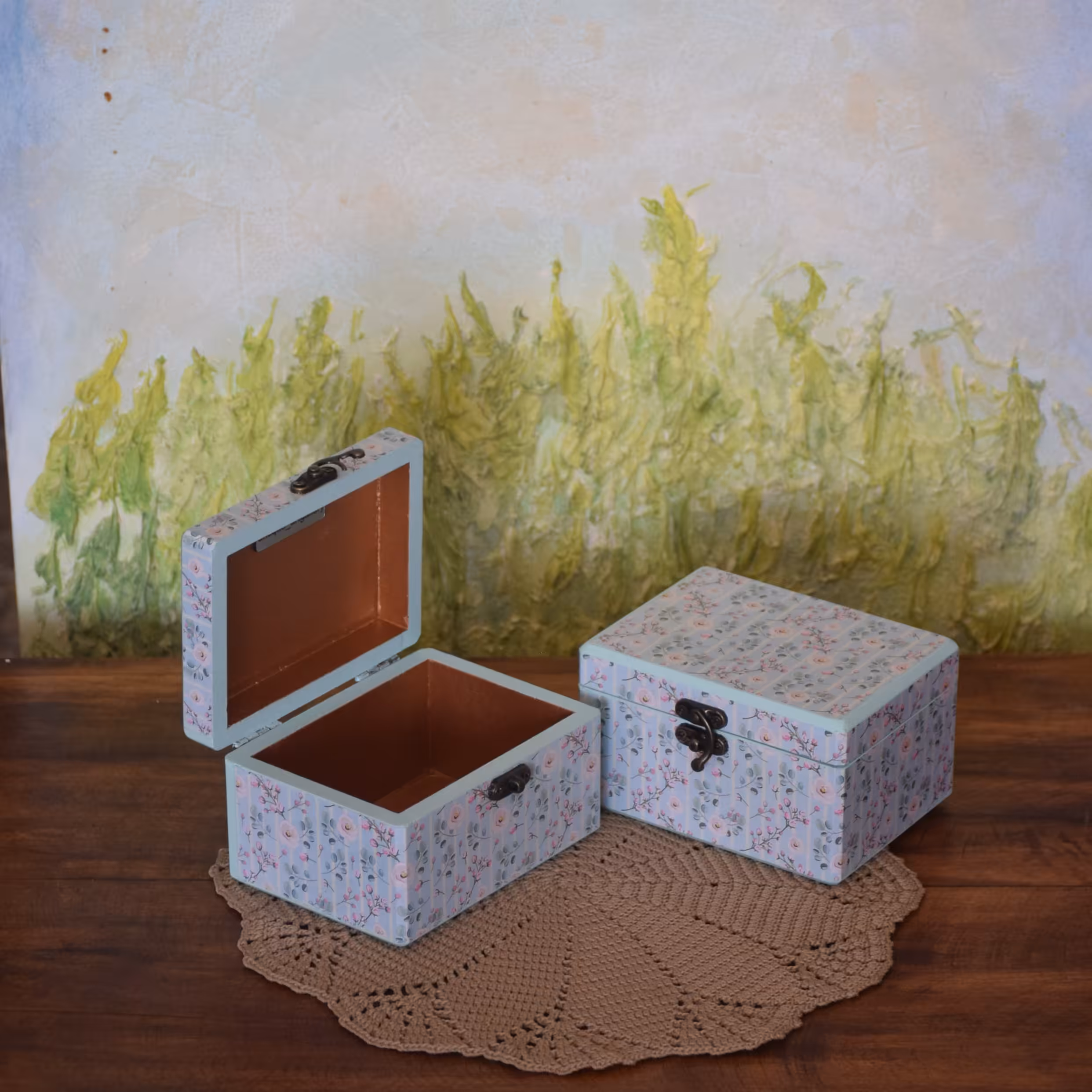 جعبه هدیه چوبی 12در 9