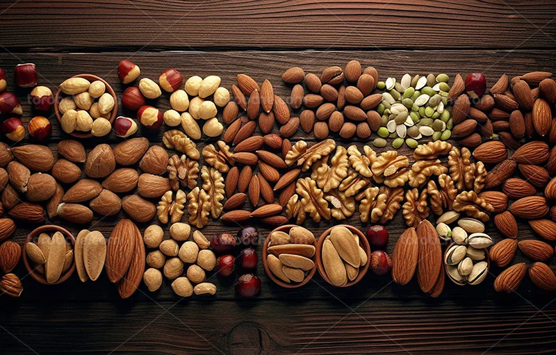 عکس مغزهای آجیل | گرافیک با طعم تربچه