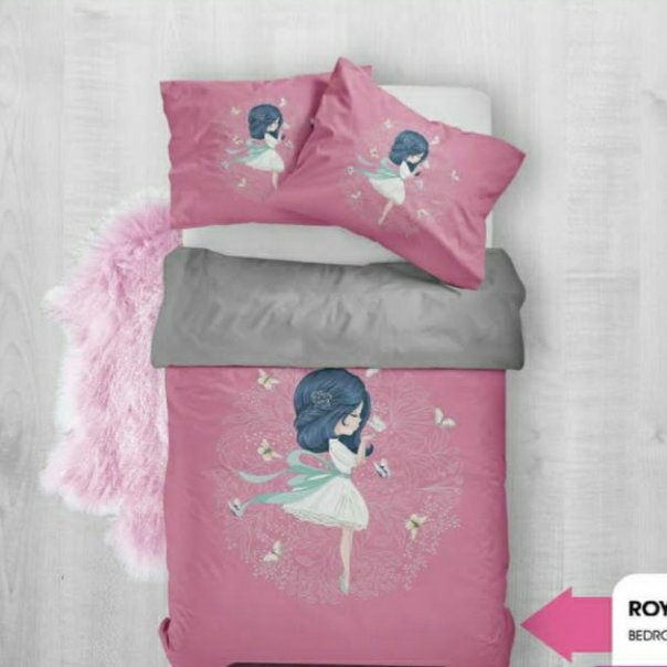 روتختی یک نفره طرح دختر و پروانه  سه بعدی جنس میکروتترون  مناسب کودک و نوجوان  برای تخت90
