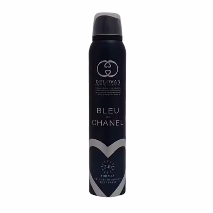 
اسپری خوشبوکننده بدن مردانه مدل دلوان BLEU CHAEL   اسپری خوشبوکننده دلوان   اسپری دلوان 