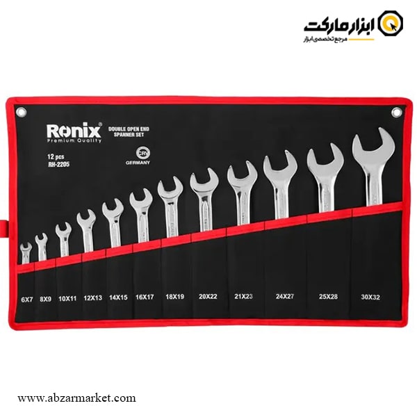 ست آچار دو سر تخت رونیکس 12 عددی مدل RH-2205