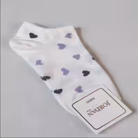 جوراب طرح قلبی بنفش