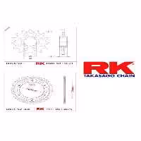زنجیر موتورسیکلت GEAR SET HONDA CBR 600 RR 07 16 RK