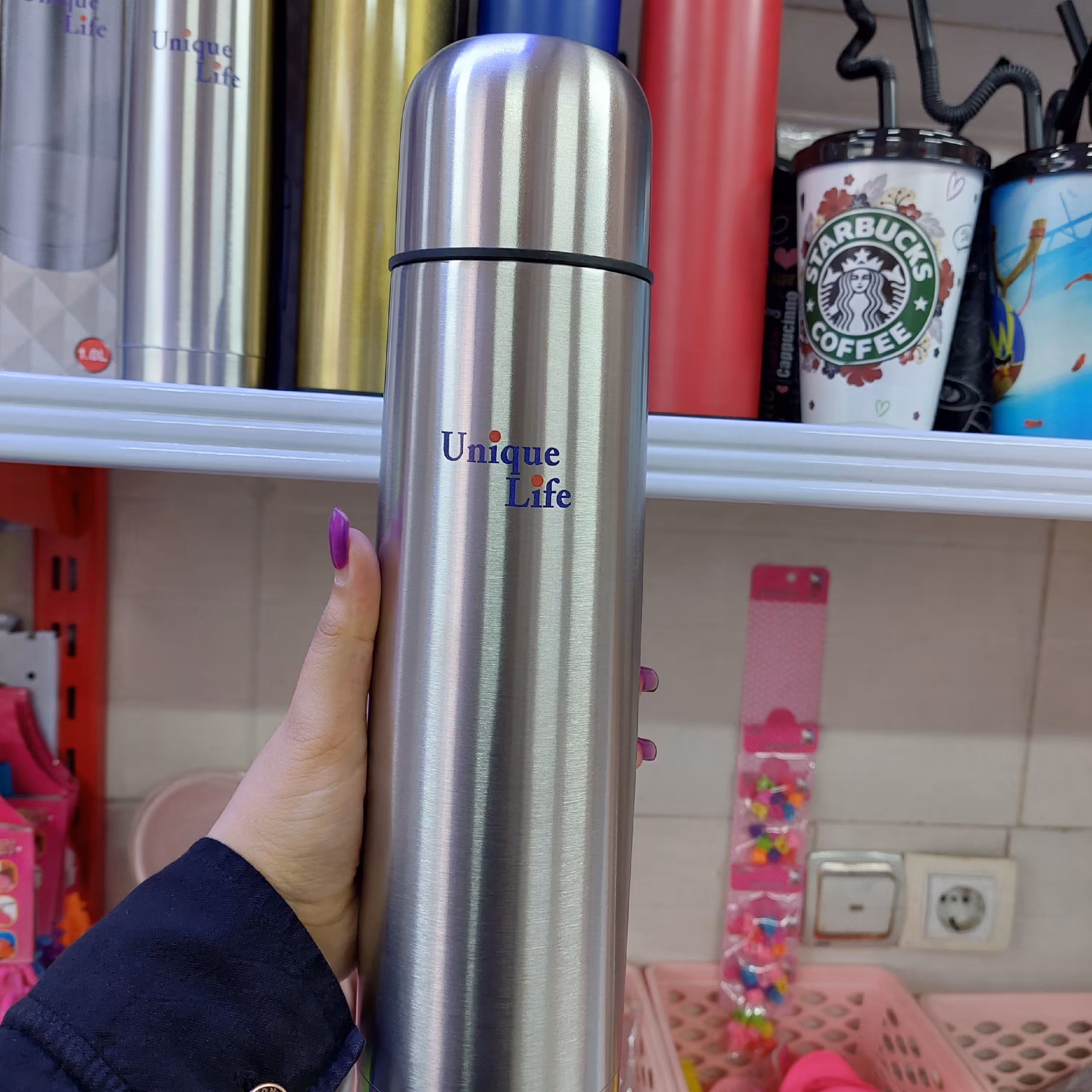 فلاسک 1 لیتری یونیک استیل همراه با کیف